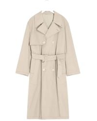 Lemaire - Trenchcoat Met Dubbele Rij Knopen En Ceintuur - Lyst