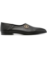Bally - Pointed-Toe Leather Loafers - Lyst