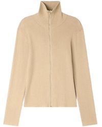 Sandro - Zip Cardigan With Standing Collar - Lyst