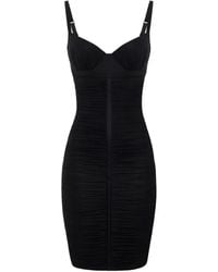 Elisabetta Franchi - Draped Jersey Sheath Dress - Lyst