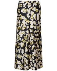 Cara Cara - Kaia Hammered-Silk Midi Skirt - Lyst