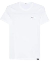 Kiton - Logo-Embroidered T-Shirt - Lyst