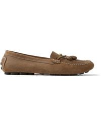 Versace - Robin Suede Driver Shoes - Lyst