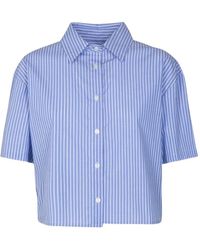 Gaelle Paris - Striped Cropped Shirt - Lyst