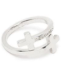 DSquared² - Logo-Engraved Wrap Ring - Lyst