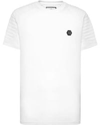 Philipp Plein - Logo-Plaque Cotton T-Shirt - Lyst