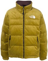 The North Face - Logo-embroidered Corduroy Padded Jacket - Lyst