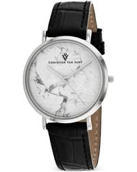Christian Van Sant - Lotus Marble-Effect 34Mm Watch - Lyst