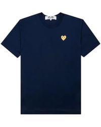 COMME DES GARÇONS PLAY - Heart-Patch Cotton T-Shirt - Lyst