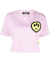 Barrow - Cropped-T-Shirt Mit Logo - Lyst