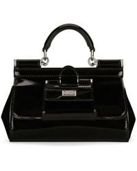 Dolce & Gabbana - Sicily Shiny Leather Handbag - Lyst