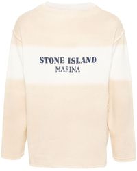 Stone Island - Pull en coton à logo imprimé - Lyst