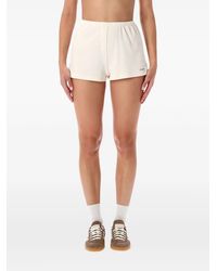 Sporty & Rich - Sporty &Amp Rich Stretch Cotton Culotte Shorts With Elasticated Waist - Lyst