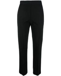 MSGM - Logo-Waistband Cropped Trousers - Lyst