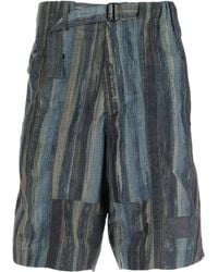 Paul Smith - Gestreifte Shorts mit Gürtel - Lyst