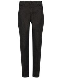 Fracomina - Lace-Panelled Pressed-Crease Jeans - Lyst