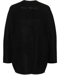 Ermanno Scervino - Press-Stud Virgin Wool Cape - Lyst