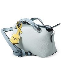 Fendi - Mini By The Way Selleria Grained-Leather Tote Bag - Lyst