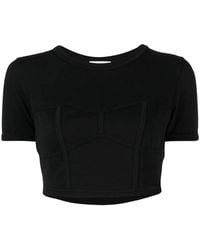 A.L.C. - T-Shirt Crop À Encolure Ronde - Lyst