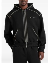 Manière De Voir - Ollie Whipstitch Raglan Effect Zip Hoodie - Lyst