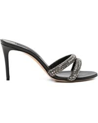Casadei - Sandales Ornées De Cristaux À Talons - Lyst