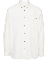 A.P.C. - ロゴ シャツ - Lyst