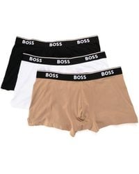BOSS - Set aus drei Shorts mit Logo-Bund - Lyst