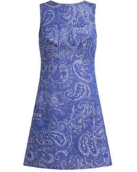 Etro - Patterned-Jacquard Dress - Lyst