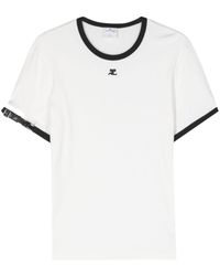 Courreges - Camiseta con parche del logo - Lyst