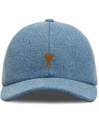 Ami Paris - Baseballkappe Aus Baumwolle - Lyst