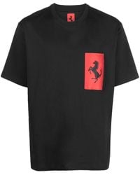 Ferrari - T-Shirt mit Logo-Patch - Lyst