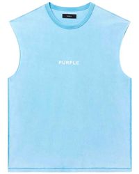 Purple Brand - T-Shirt Sans Manches À Col Rond - Lyst