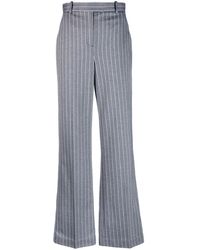 Circolo 1901 - Pinstripe-pattern Flared Trousers - Lyst