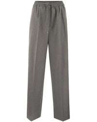 Sportmax - Drawstring Side-Stripe Trousers - Lyst