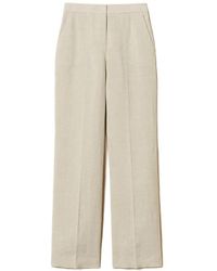 Twinset - Wide Linen Trousers With Lurex - Lyst
