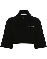 Palm Angels - Logo Cropped Polo Top - Lyst