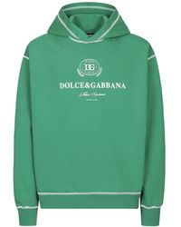 Dolce & Gabbana - Hooded Cotton Sweatshirt - Lyst