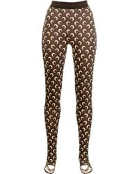 Marine Serre - Fuseaux Crescent Moon-Print Stirrup Leggings - Lyst