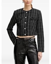 Guess - Pearl-Button Tweed Jacket - Lyst
