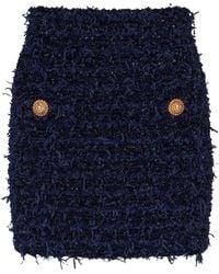 Balmain - Tweed Mini-Rok - Lyst