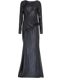 Talbot Runhof - Draped Ruffled Maxi Dress - Lyst
