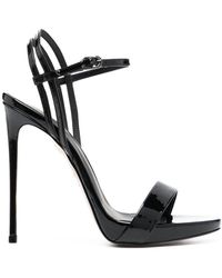 Le Silla - Gwen Patent-leather Stiletto Sandals - Lyst