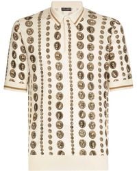 Dolce & Gabbana - Silk Polo Shirt - Lyst