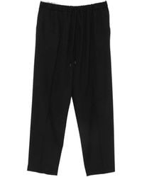 MM6 by Maison Margiela - Drawstring-Waist Logo-Patch Trousers - Lyst