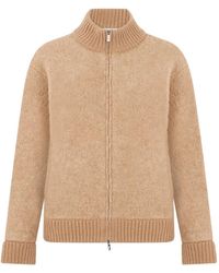 Fedeli - Cárdigan Con Cuello Alto Y Cremallera - Lyst