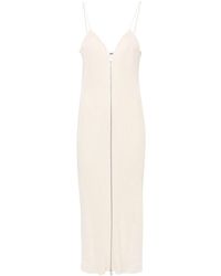 Jil Sander - Ribbed-Knit Cotton Maxi Dress - Lyst