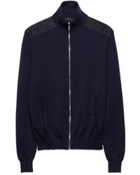 Prada - Cashmere Zipper Cardigan - Lyst