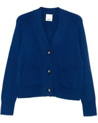 Allude - Vest Met Opgestikte Zak En Knoop - Lyst
