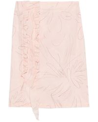 Plan C - Mini-Rok Met Ruches - Lyst
