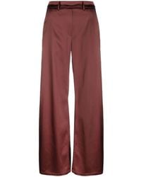 Forte Forte - Satin-finish Wide Leg Trousers - Lyst